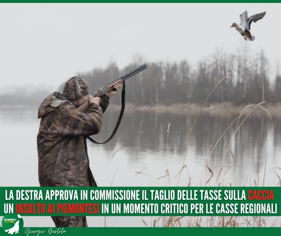 La destra approva in Commissione il taglio delle tasse sulla #caccia. Un insulto ai piemontesi in un momento critico per le casse regionali --> bit.ly/3HBKqF0