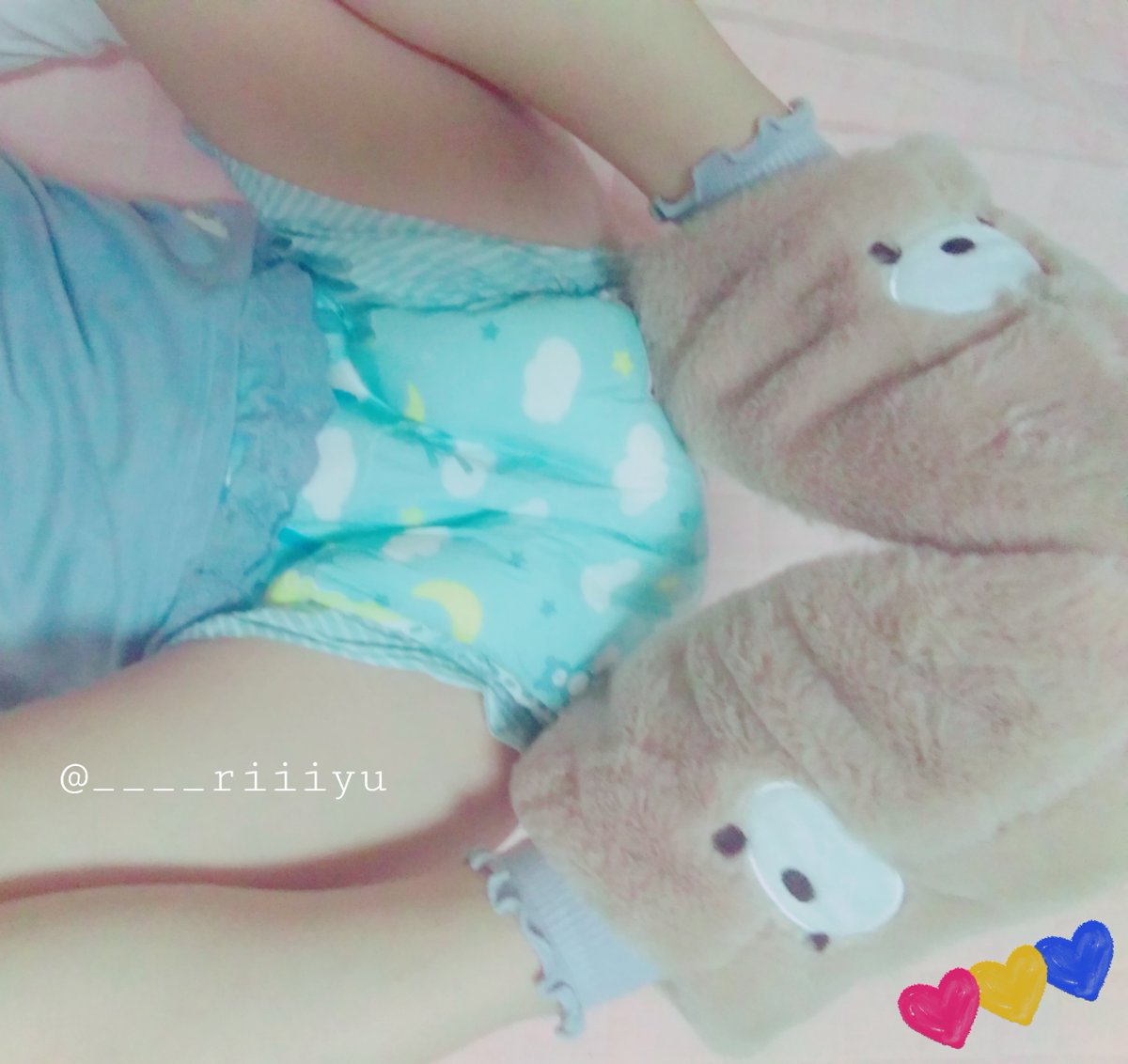 ____riiiyu's tweet photo. あたらしくなかま入りしたるーむしゅーずのくまちゃん🐻💓もこもこだよ(*ˊᵕˋ*)☁

#abdl  #abdlgirl #Littleforbig https://t.co/e6BVahL3SD