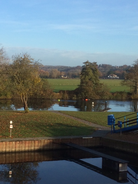 It's a beautiful but very chilly morning at Thameside Marina - hats off to these two brave swimmers!! #boatsalesberkshire #newandusedboatsales