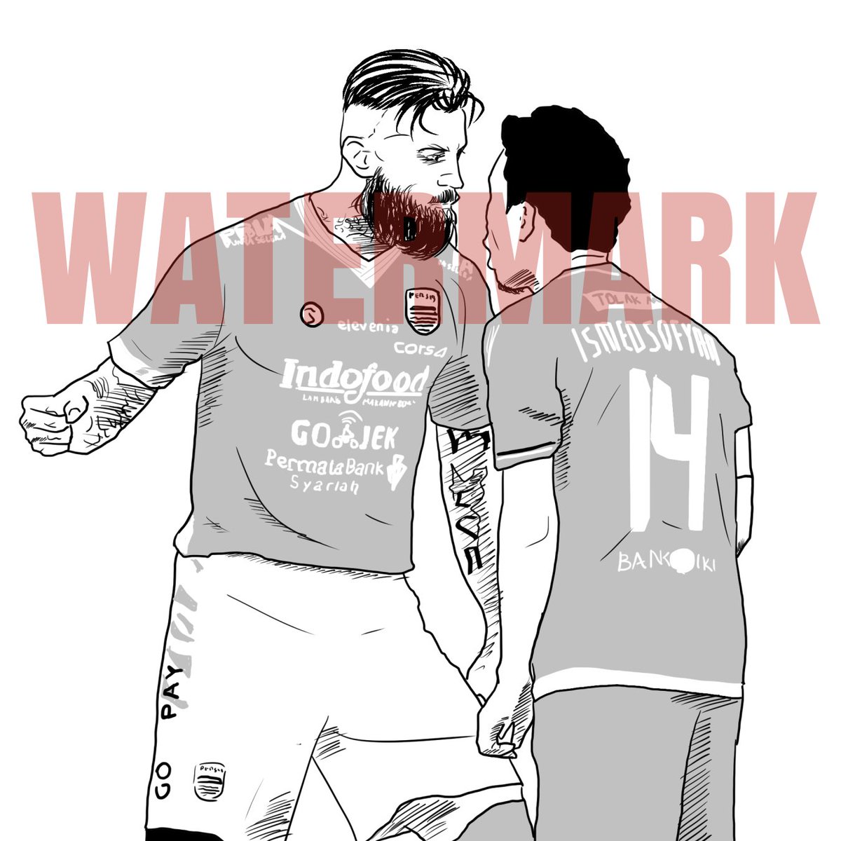 el__piji's tweet photo. SAYEMBARA
Pemenangnya 1 org bisa pilih gambar mana yg mau dijadiin kaos. 
Syaratnya PERSIB nanti tanggal 20 mesti menang. Kalo seri dan kalah ya ga diundi.
Paling lambat pas kick off ya.
Kaosnya gratis, cm tanggung ongkir aja nanti bayar ke kurir. 
Cukup retweet aja tweet ini ya. https://t.co/VpBqycvUM7