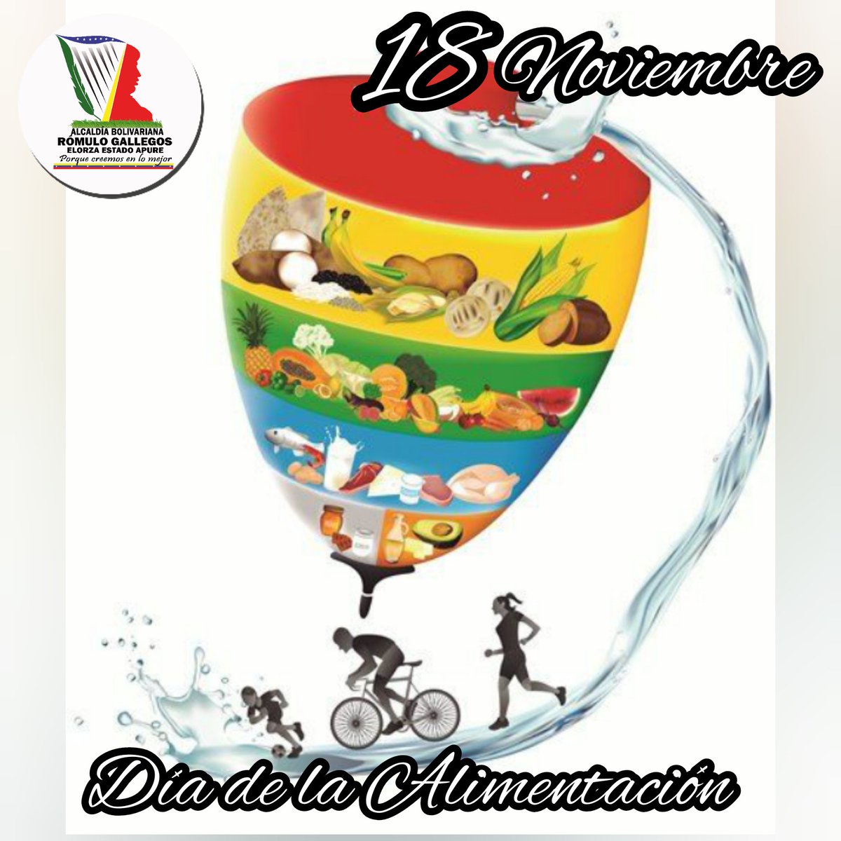 AlcaldiRGElorza's tweet photo. #Efemeride|| Día de la Alimentación.
En Venezuela el 18 de Noviembre celebramos el Día de la Alimentación, fecha rescatada por la Revolución Bolivariana para concienciar a la población sobre el papel fundamental que ejerce la alimentación en la salud del ser humano.
. https://t.co/NkF4idHh3f