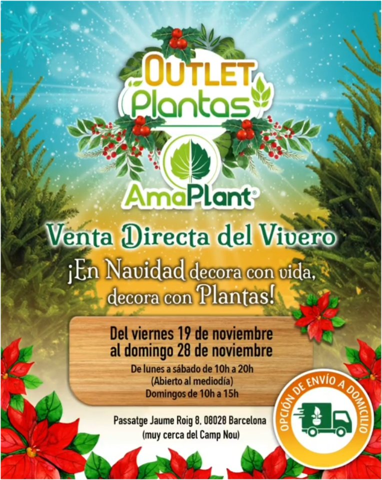 HumusLombec's tweet photo. ¡Llena de naturaleza tu hogar! Visita el Outlet de Plantas organizado por AmaPlant del 19 al 28 de noviembre. Si vives en Barcelona o alrededores, no te lo puedes perder. Podréis encontrar nuestro humus de lombriz Lombec
 #eventoplantas #outletplantas #viveros #jardin https://t.co/9MVqLIvyeL