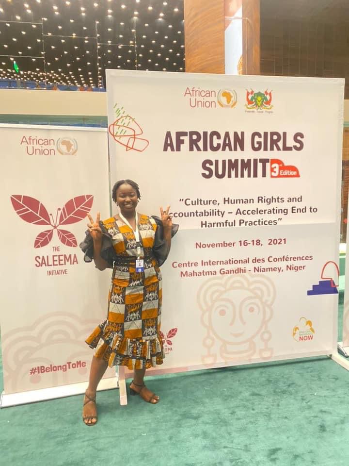 Super proud of Sukai John, a volunteer at the American corner who is participating in #AfricanGirlsSummit2021.. Congratulations Sukai.