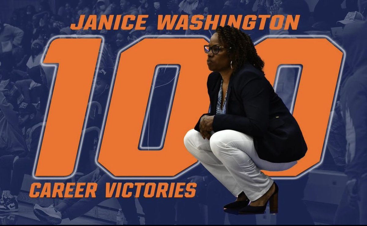 Congratulations to Coach Washington on her 100th career win.