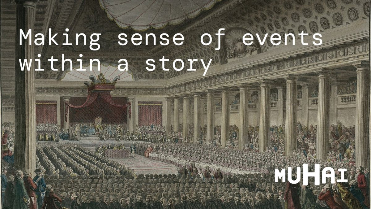 MUHAI_org's tweet photo. A way to build #narrative networks is to assess the coherence between the textual description of an event and its closely linked nodes in a #knowledgegraph. In #Wikidata, the #FrenchRevolution is described as a social and political revolution in France. How relevant is it? #AI https://t.co/Rvr8t3mART