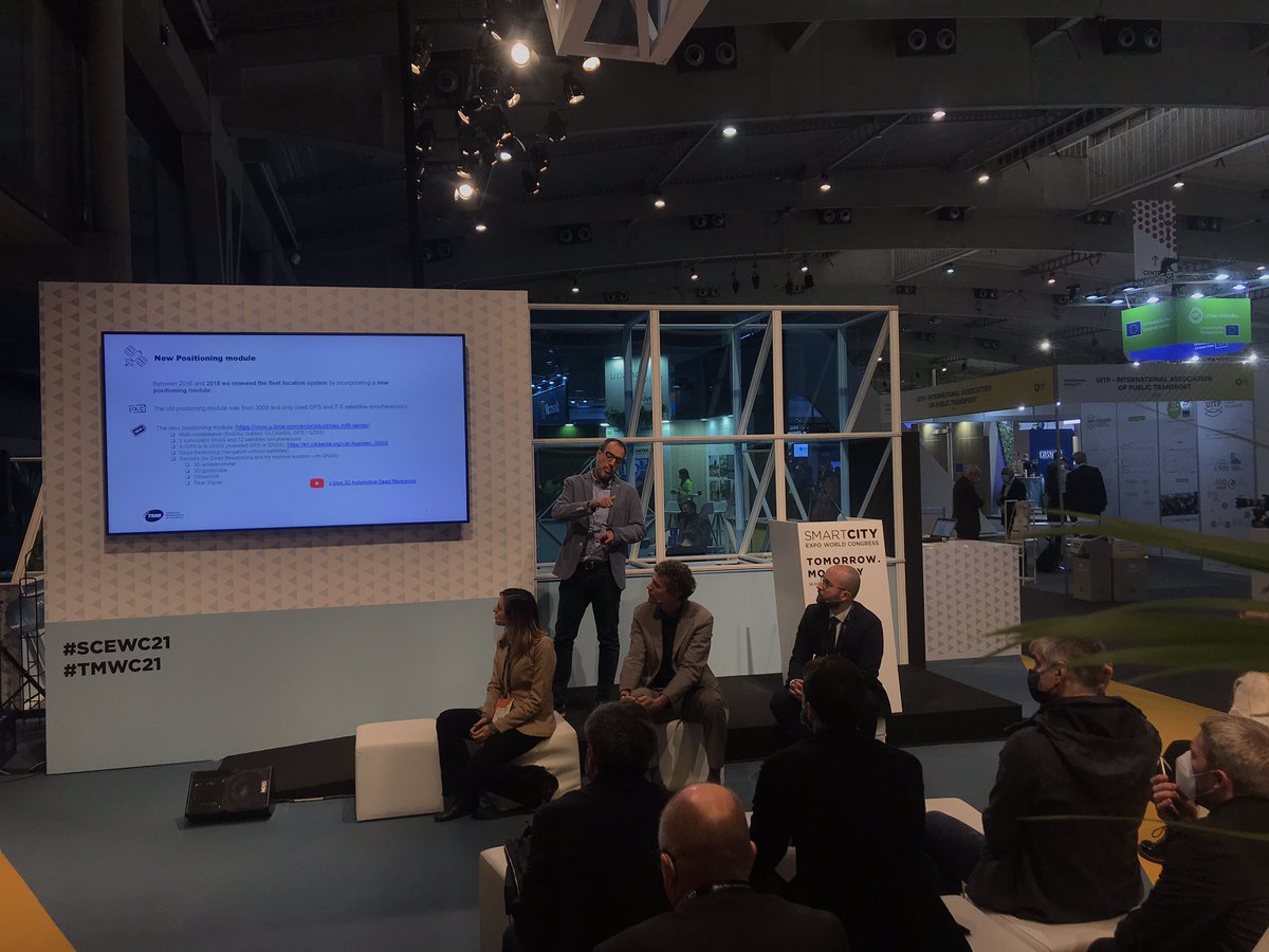 Completing our Final Event w/ experiences of <a href="/rokubn/">Rokubun</a>, <a href="/TMB_Barcelona/">TMB</a>, <a href="/ITxPT/">ITxPT</a>, <a href="/egis/">Egis</a> during the roundtable on challenges of #GNSS for mobility services. ‘Besides convenience, high quality of data is 🔑 for public transport customers: we must ensure the info we deliver is correct.’