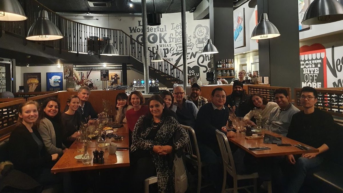 MolMicroVET's tweet photo. So great that we can socialize outside the lab again! 
Such an amazing evening we had as a group with conversations, jokes and to getting to know the people you work side by side with a little better 😊🙌 https://t.co/Kv7XJH4if8