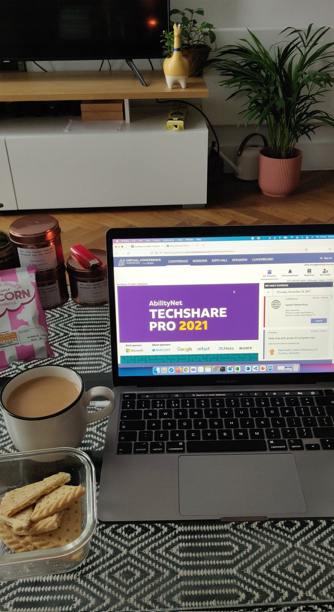 What I love most about #TechSharePro21 were the discussions held around the different topics of accessibility.

The keynotes session from Day 2 were a chef's kiss. 

Let's see how Day 3 can top Day 2. So ready for the final day. 🤩 

Got my biscuits and brew ready too!