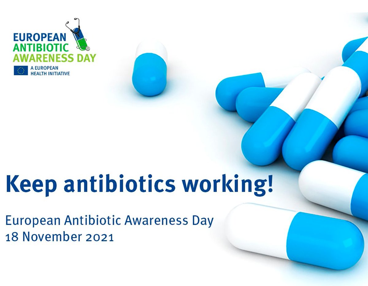 Today is the #EuropeanAntibioticAwarenessDay
#KeepAntibioticsWorking!

#AntibioticAwarenessWeek
#UsoResponsableAntibióticos
#DíaEuropeoParaElUsoPrudenteDeLosAntibióticos
#EAAD2021 #WAAW2021 #AntimicrobialResistance