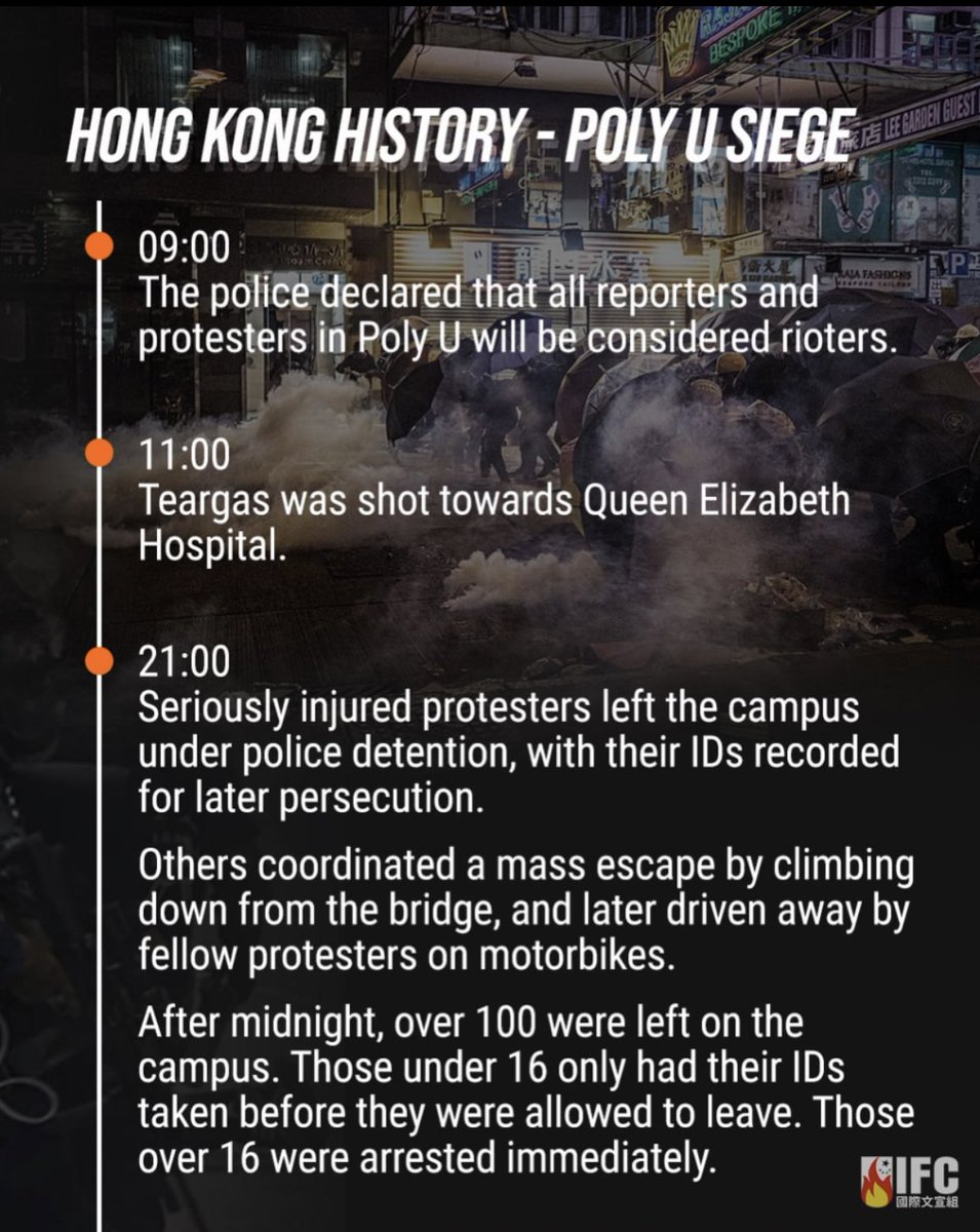 germany_with_hk's tweet photo. 2 years since the #hongkong #PolyU Siege, which is one of the most heart-breaking and desperate moments in 2019. 

Thousands of youngsters were trapped  by armed police in the university for days. Now, many of them are facing riot charges.

#PolyUSiege https://t.co/g19PZO6joS
