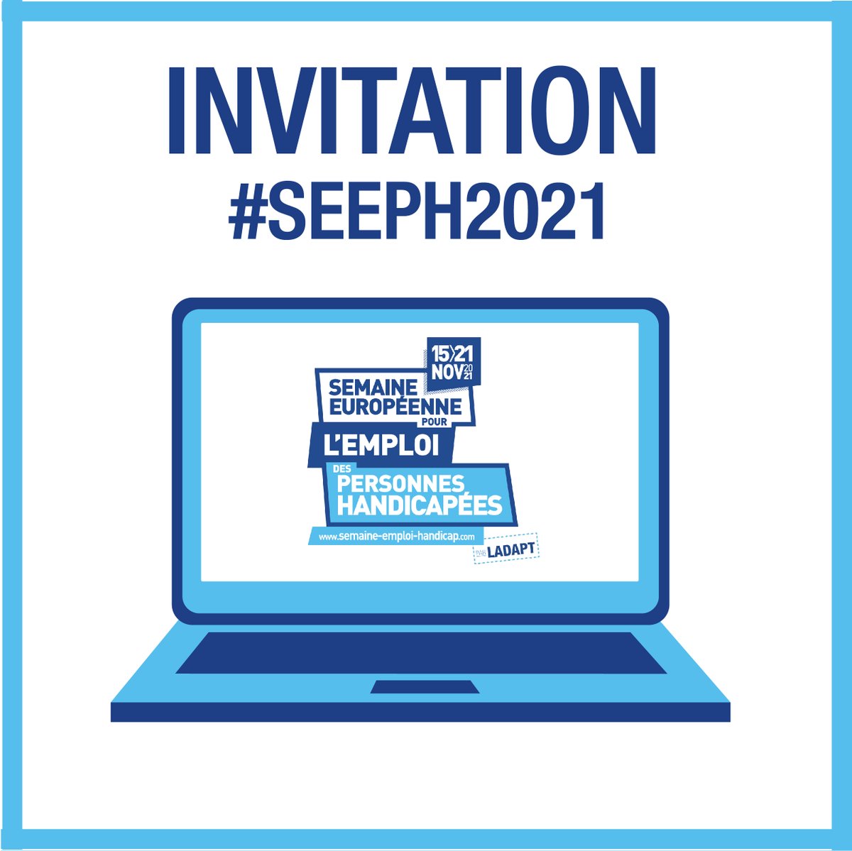 [19/11/2021]📣 Invitations aux évènements EUROPÉENS de la #SEEPH2021 !
Après une #ConférenceInaugurale dédiée à la #jeunesse en sit. de #handicap face au marché du travail, nous vous proposons de clôturer la #SEEPH sur la même thématique autour de deux webinaires européens ! 1/3