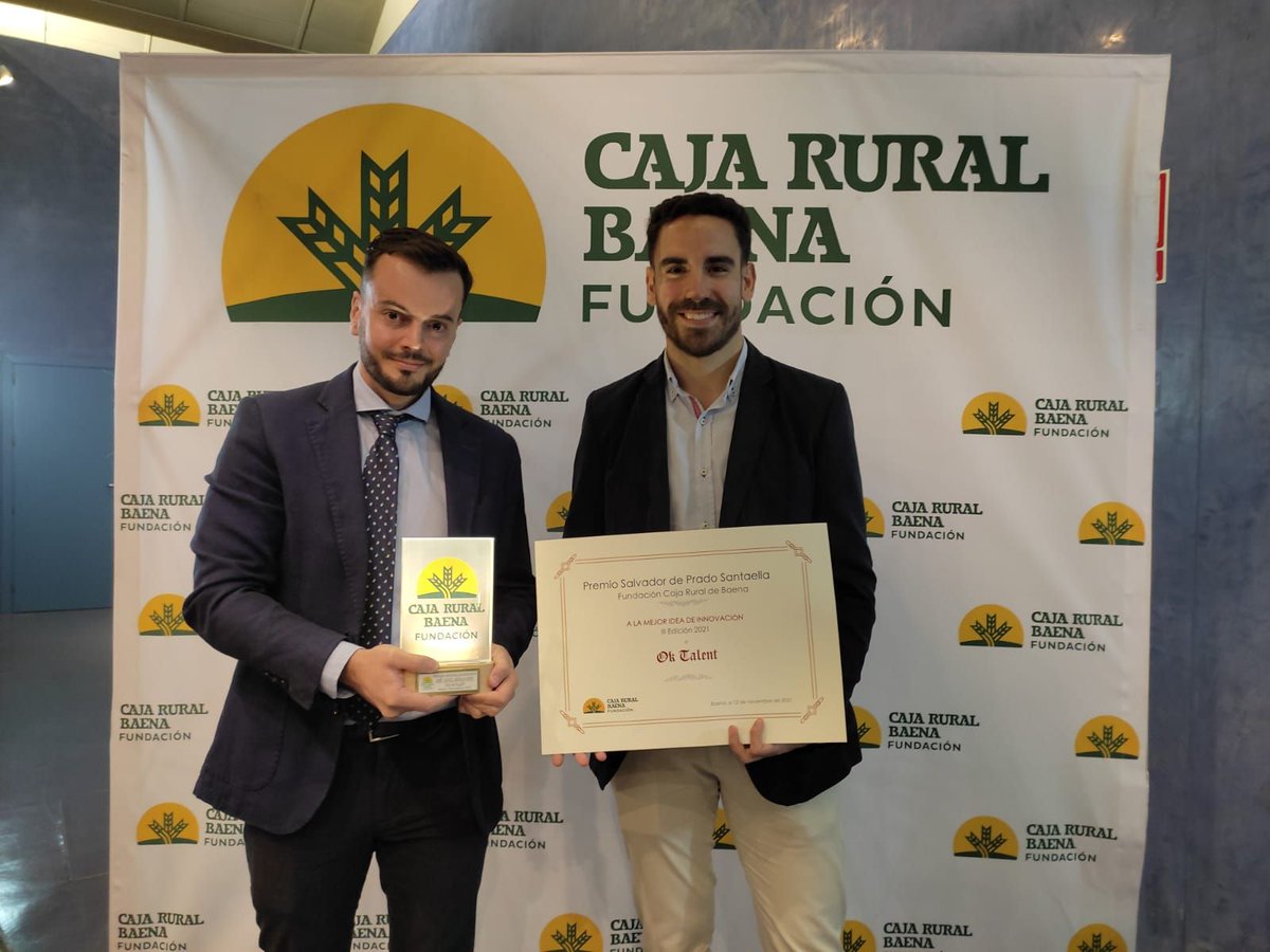 La startup acelerada en #ElPatio <a href="/Oktalent_Esp/">Oktalent</a> ha recibido el premio a la mejor idea de innovación en el mundo laboral de la Fundación Caja Rural de Baena.

Oktalent es una plataforma que une a empresas con los mejores recruiters y candidatos.
andalucia.openfuture.org/startups/oktal…
