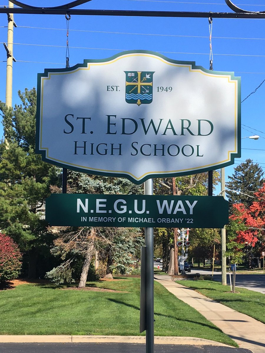 The Orbany’s found the only road we ever need to travel down in our lifetime. How about you? 💚🦅💛#neguway #michaelslifekeepsongiving #edsup #foreveraneagle  <a href="/wearesteds/">St. Edward High School</a> <a href="/SEHS_FOOTBALL/">St. Edward Football</a> <a href="/sehsathletics/">St. Edward Athletics</a>
