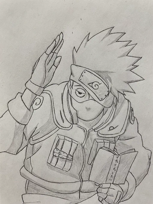 #ナルト #NARUTO #カカシ先生
#はたけカカシ #模写 #お絵描き

この前トレンドなってたから描いてみたんですけど、、、って感じです
やる気を感じない仕上がりでさ🌱🌱🌱

タイトル願望なん大草原🌱🌱🌱 