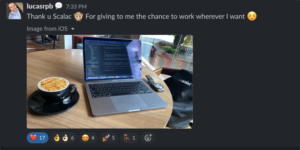 scalac_io's tweet photo. It’s always a good day to be a part of the #Scalac team😊 Enjoy your #coffee wherever you are 🌎 😏 . Thanks, @lucasrpb, for this snapshot from #Brazil 🤜 🤛
#remotework #CoffeeLovers https://t.co/PDUji5FNpE