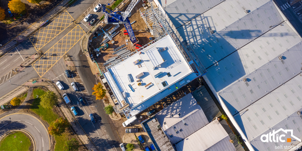 AtticStorage's tweet photo. The Harrow store's roof, then vs now! โจ๐
#harrow #atticselfstorage #selfstoragelondon #bestinclass #dronefootage #dronephotography #drone #construction #storedesign #exteriordesign https://t.co/MTFAEKd9vq
