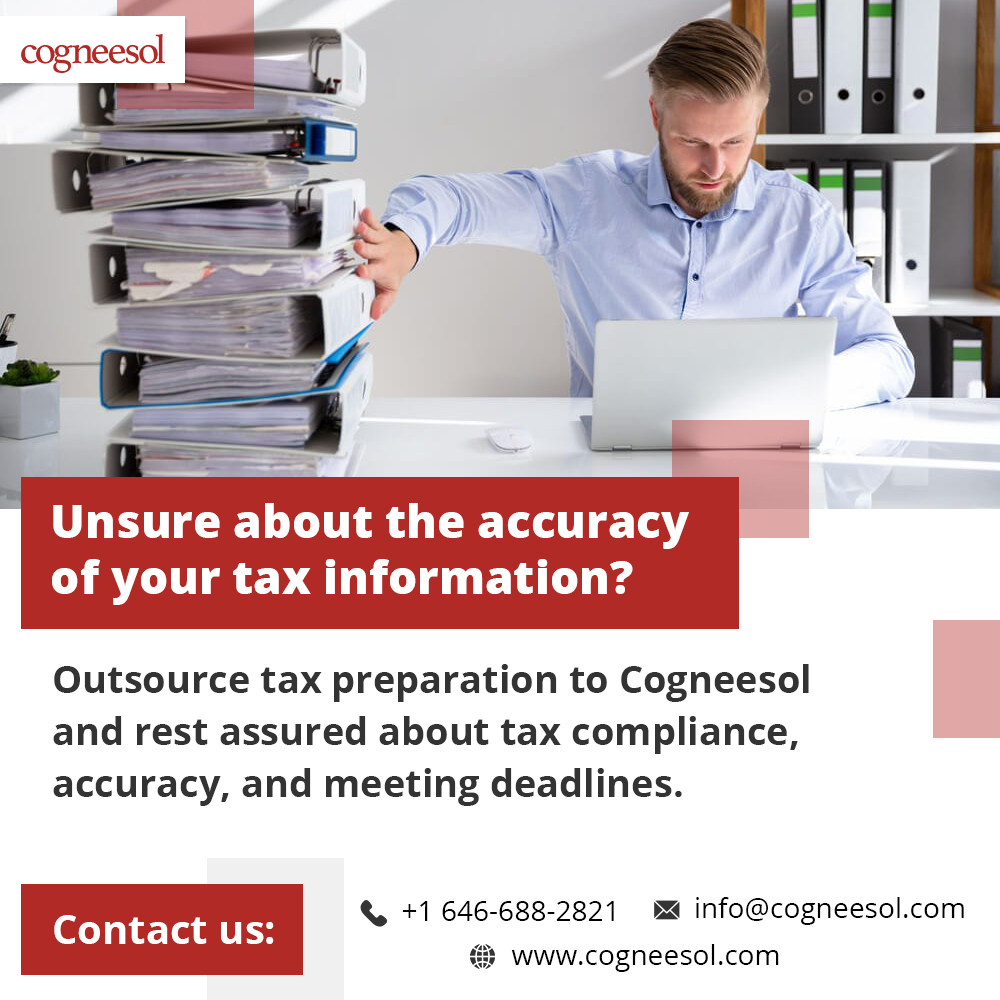 Need help to manage your business #tax filing? If yes, you are already there! Contact <a href="/Cogneesol/">Cogneesol</a> and get fast and reliable #tax_preparation_services. For more insights, visit us: bit.ly/3F1rsFE