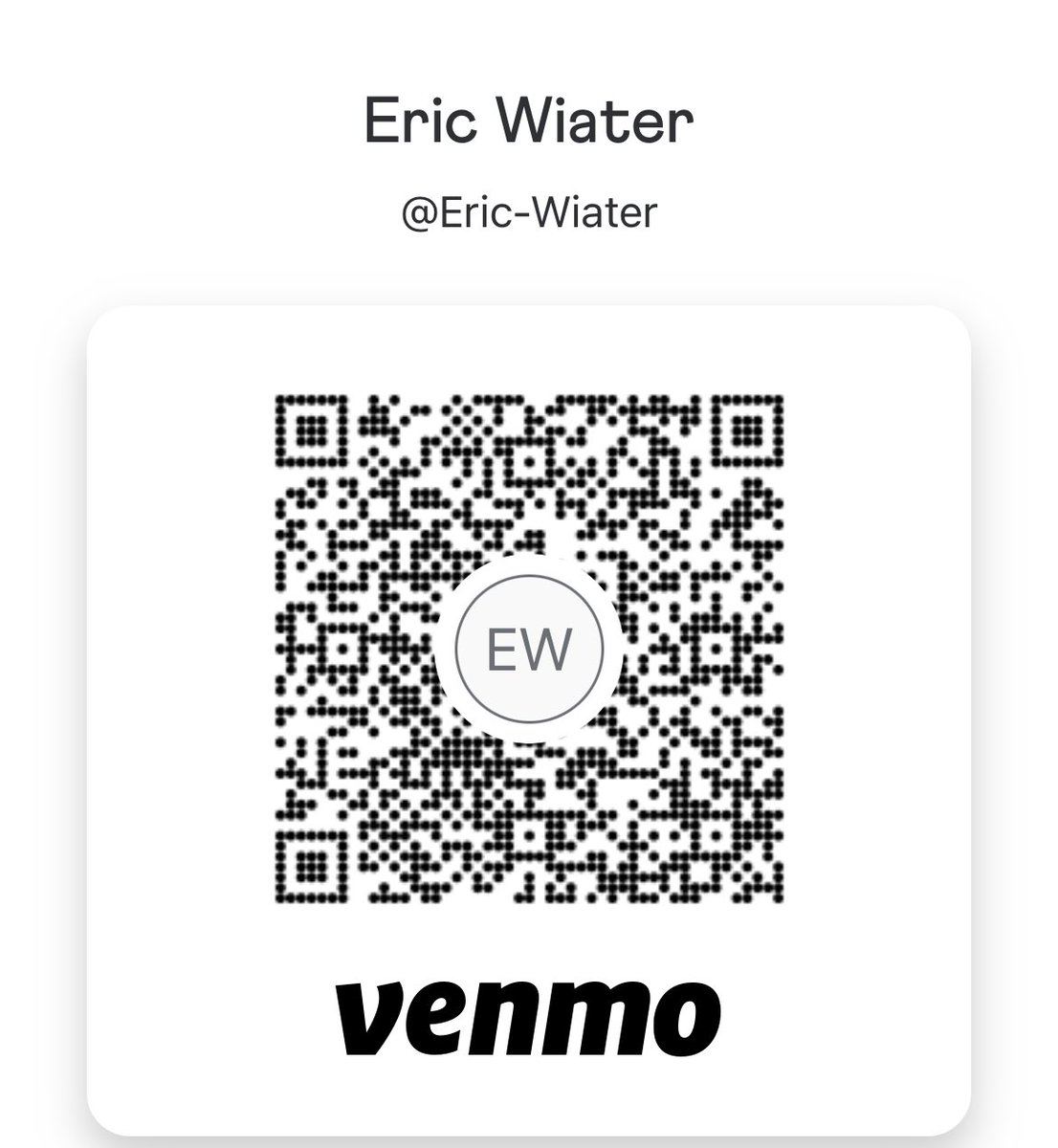 Eric_wiater's tweet photo. @Venmo @Lydia-Lavoie  thank you in advance!! https://t.co/rdN1OtO8ST