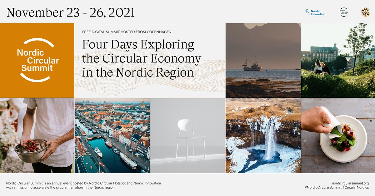 Next week is the #NordicCircularSummit 2021! The Summit will be a four-day digital event to share inspiration, information and to discuss the region's circular opportunities and challenges for change. 

Read more: linkedin.com/events/nordicc… 

#NordicInnovation #CircularNordic