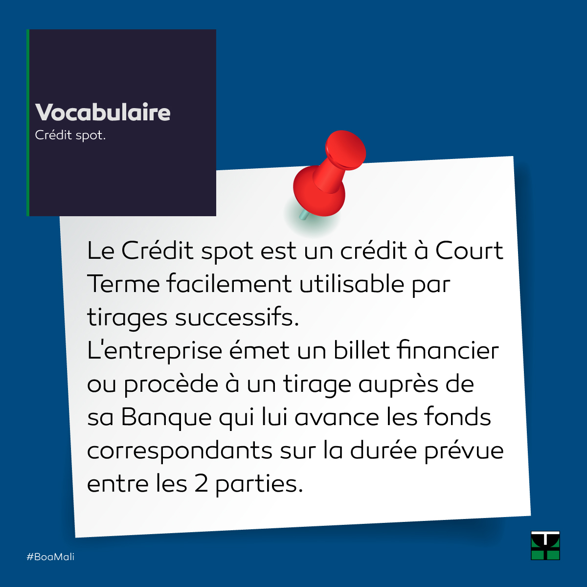 BankOfAfrica_ML's tweet photo. Qu'est-ce qu'un crédit  spot ? 💡

https://t.co/4y1BntnypM https://t.co/Z81kijlnjz