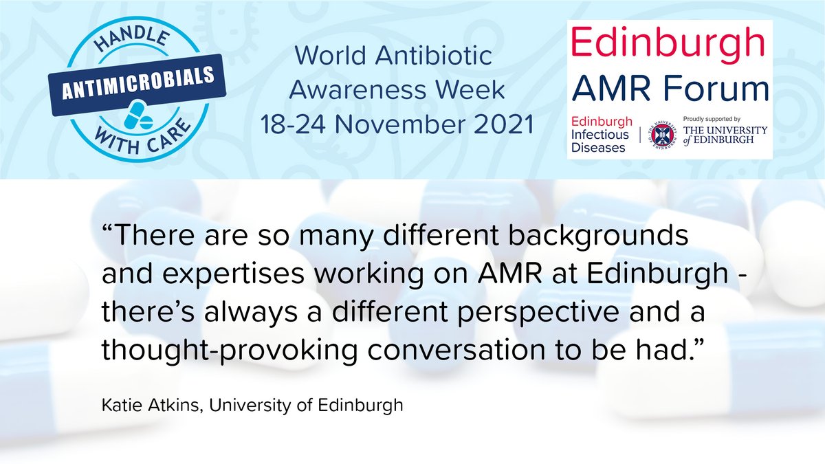Edinburgh Infectious Diseases (@edin_eid) on Twitter photo For #EAAD #WAAW Chancellorโs fellow Dr Katie Atkins <a href="/EdinburghUni/">The University of Edinburgh</a> explains why Edinburgh is a great place to be studying #AMR
<a href="/katiito/">katie atkins</a> <a href="/EdinUniUsher/">Usher Institute</a> <a href="/EdiAMR/">Edinburgh AMR Forum</a>
#EdiAMR2021 #antimicrobialresistance #saveantibiotics For #EAAD #WAAW Chancellorโs fellow Dr Katie Atkins <a href="/EdinburghUni/">The University of Edinburgh</a> explains why Edinburgh is a great place to be studying #AMR
<a href="/katiito/">katie atkins</a> <a href="/EdinUniUsher/">Usher Institute</a> <a href="/EdiAMR/">Edinburgh AMR Forum</a>
#EdiAMR2021 #antimicrobialresistance #saveantibiotics