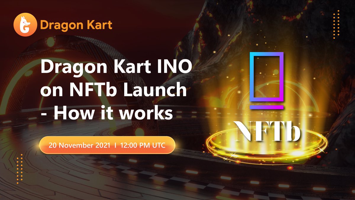 Kartboxio's tweet photo. 📢INO Platform Announcement📢

Dragon Kart will be launching #INO on NFTb @nftbmarket.

⏰Time: 20th Nov, 12PM UTC
💎Limited 300 NFT boxes
🚀Place: https://t.co/Oo2SRyhi5Y

How it works? Read here👇
https://t.co/sdI74JVvi3 https://t.co/G7uRwyEol7