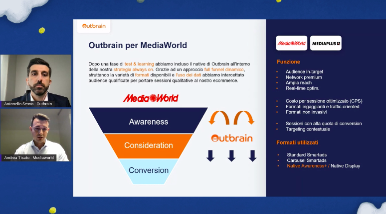 alebin8's tweet photo. 🔴#IABForum2021: cosa abbiamo imparato dal #workshop di @Outbrain?

👉Le soluzioni per massimizzare la brand awareness e la brand consideration.
👉L'approccio human-first: mettere al centro il cliente.
👉Le best practices di un caso di successo realizzato con MediaWorld Italia. https://t.co/3QwHFm3m5w