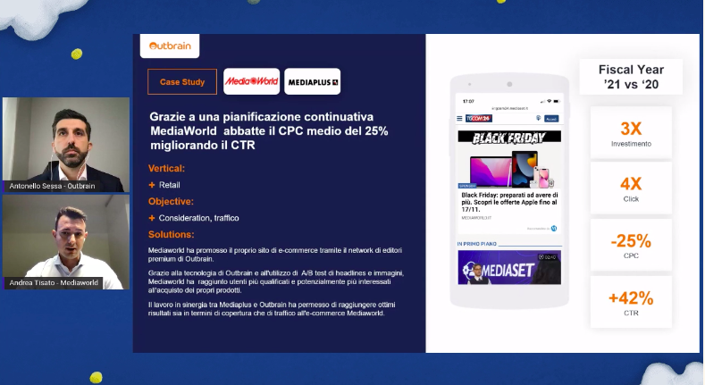 alebin8's tweet photo. 🔴#IABForum2021: cosa abbiamo imparato dal #workshop di @Outbrain?

👉Le soluzioni per massimizzare la brand awareness e la brand consideration.
👉L'approccio human-first: mettere al centro il cliente.
👉Le best practices di un caso di successo realizzato con MediaWorld Italia. https://t.co/3QwHFm3m5w