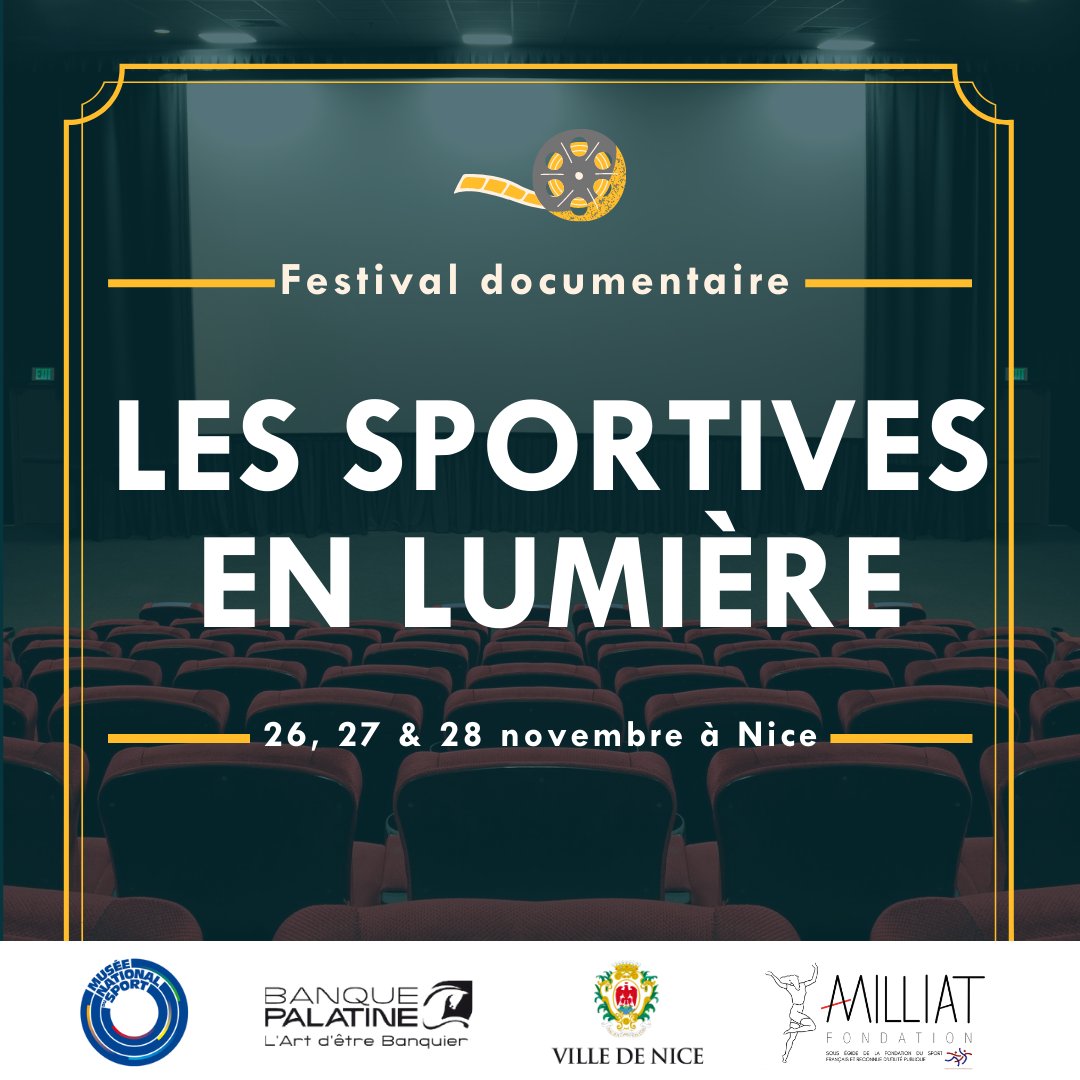 La Fondation Alice Milliat, aux côtés du 
<a href="/MuseeduSport/">Musée National du Sport</a>, organise la 1ère édition du Festival "Les sportives en lumière".
📍26 au 28 nov. à Nice 
🎥: films documentaires sur le sport ♀️ et débats sur thèmes essentiels avec des personnalités du monde du sport
#sportfeminin #films