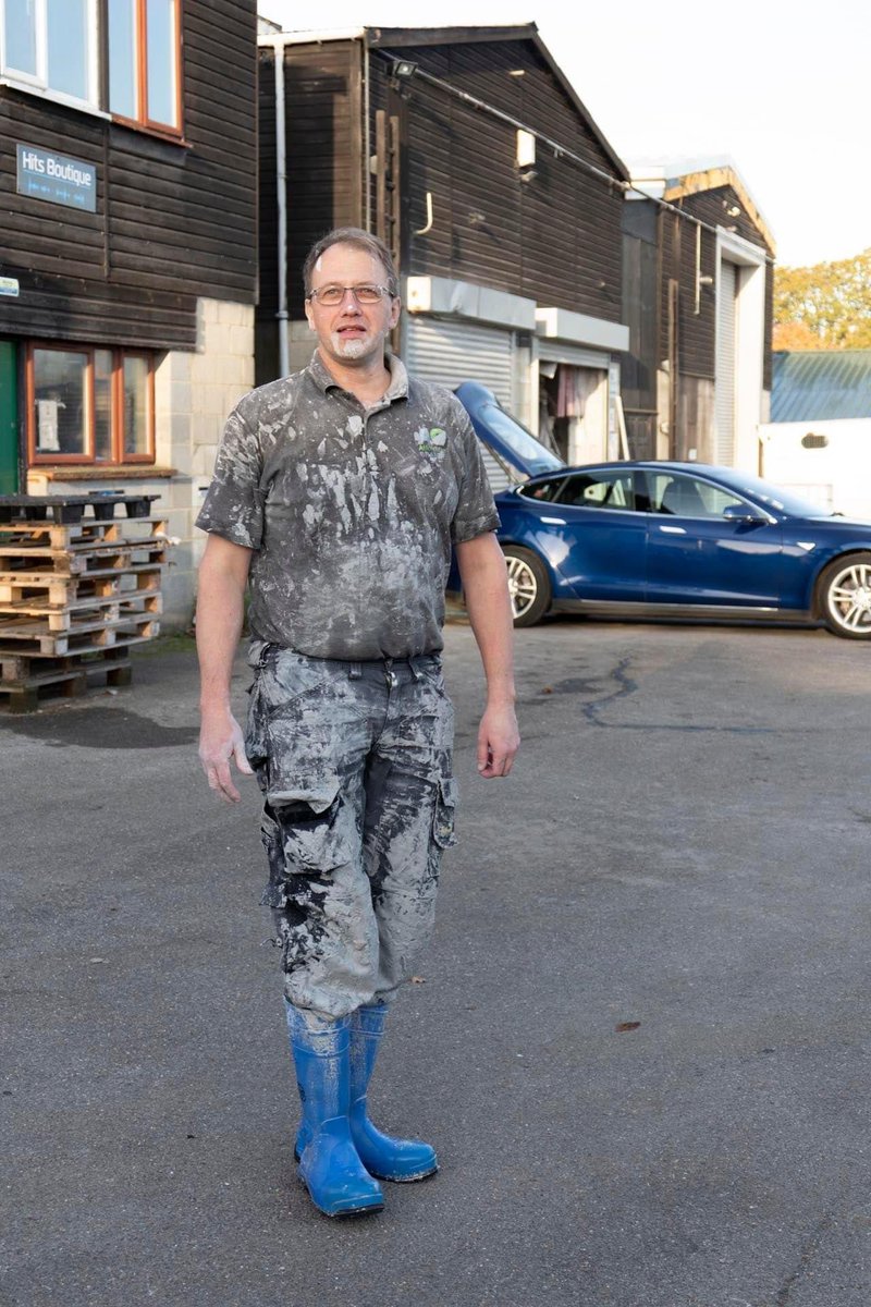 Nobody could ever accuse Andy Phillips, our MD, of being shy of getting stuck in to hard work! 

We have a sludge settling tank for the water from the CNCs which needs an occasional manual clean. Andy claims to be the only person slim enough to get into it.