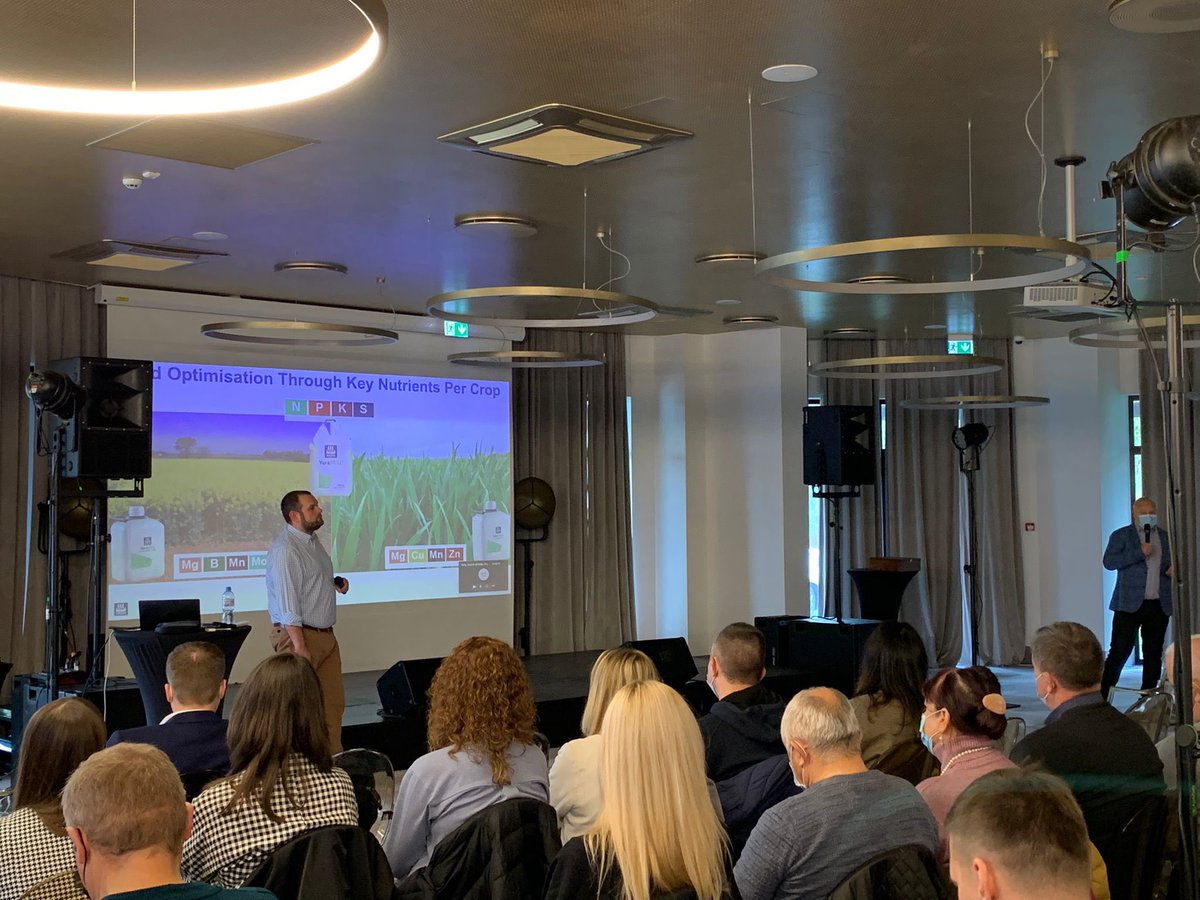 cricketandcrops's tweet photo. On stage in Lithuania 🇱🇹 talking all things YaraVita as two main distributors join together for the first time https://t.co/lrNM5Hn1iK