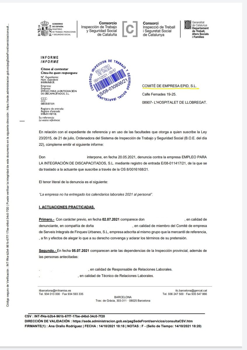 Sección sindical CCOO Grupo Sifu EPID, S.L. tweet media