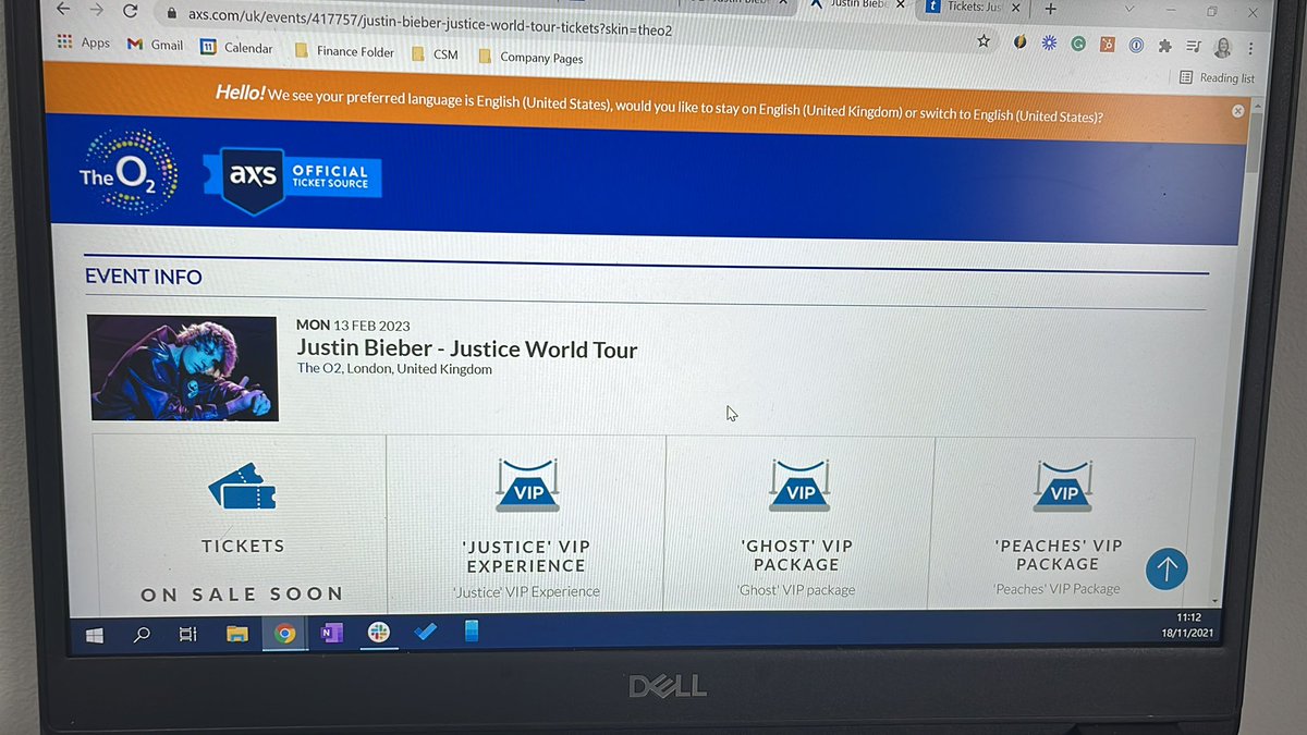 ChristineD_95's tweet photo. @stephgurley @TheO2 @justinbieber It does look like from this which you access through Bieber site that more normal ones on sale tomorrow https://t.co/f2swuyXzcC
