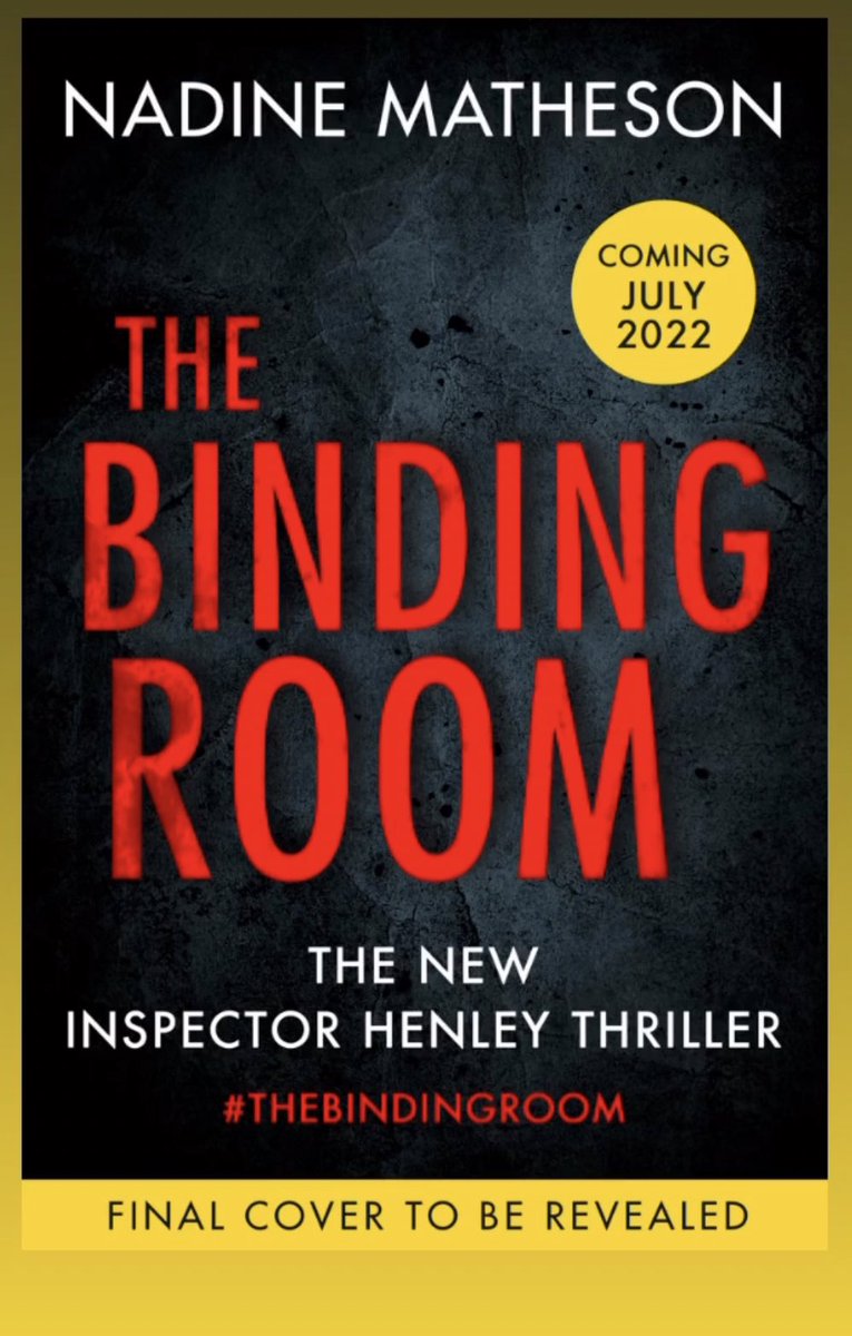 The new Inspector Henley thriller is on its way and is available to pre-order now 😁 📚Amazon: amzn.to/3jjMcAr 📚Waterstones bit.ly/3nS1pJS ~ Final Cover to be revealed~ #thebindingroom 🚪 #writingcommmunity #preorder #CrimeFiction