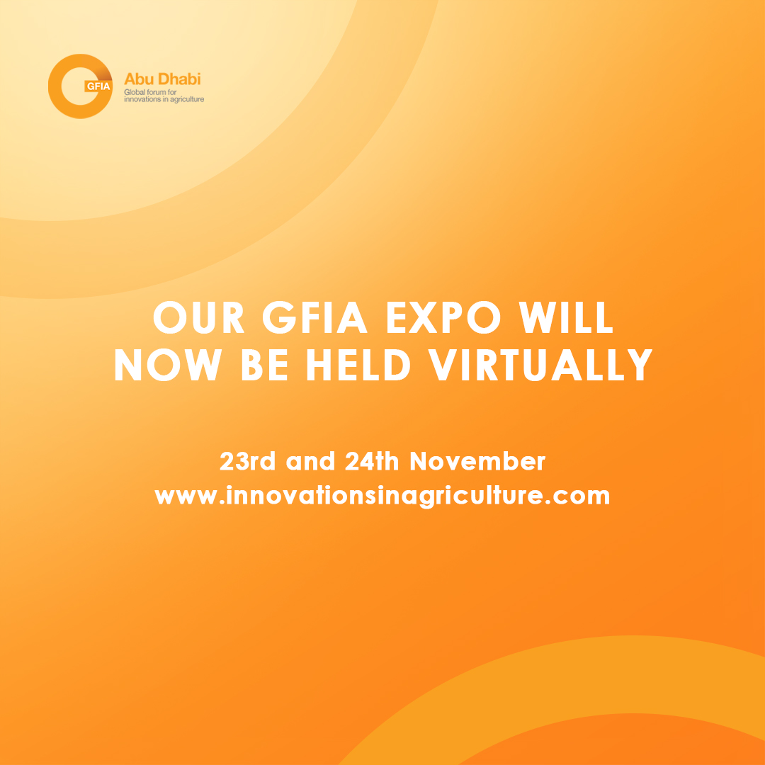 #GFIA will now be held virtually. Make sure you visit our website on the 23rd &amp; 24th November to access the full programme. See you soon.

سيعقد GFIA الآن بشكل افتراضي. تأكد من زيارة موقعنا الالكتروني  يومي 23 و 24 نوفمبر للحصول على البرنامج بالكامل.

innovationsinagriculture.com