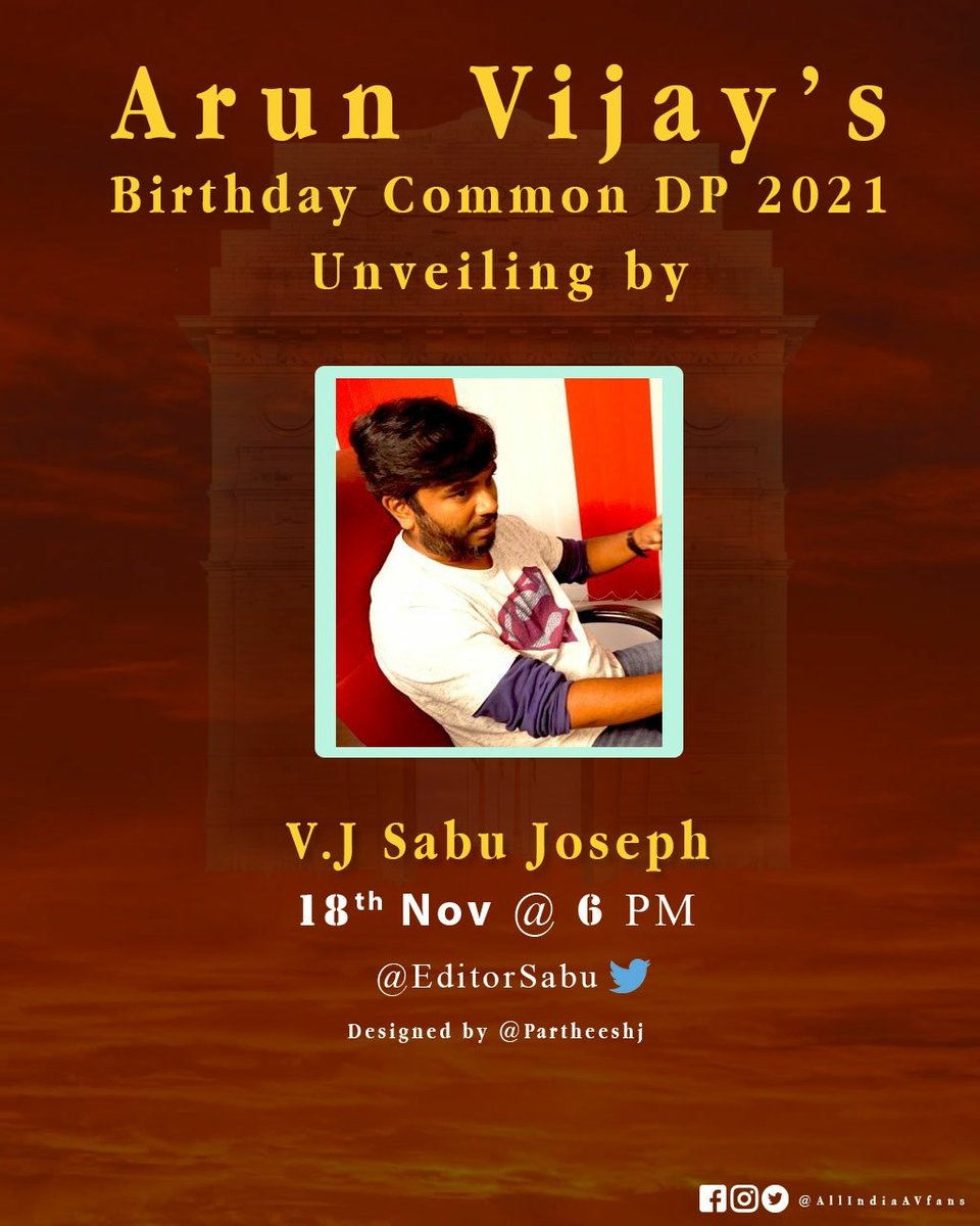ArunAVFan's tweet photo. Most awaited moment is nearing!π€©
Here's the list of Backbones of Films who are going to launch @arunvijayno1 Anna's Birthday CDP 2021 π
Today Evening 6:00 PM
@EditorSabu @reddotdzign1
@sathishoffl @sindhugrafixgm1
#ArunVijayBDayBlast π
#ArunVijay #AVfans #AVCCP https://t.co/wYs6wDy8tO