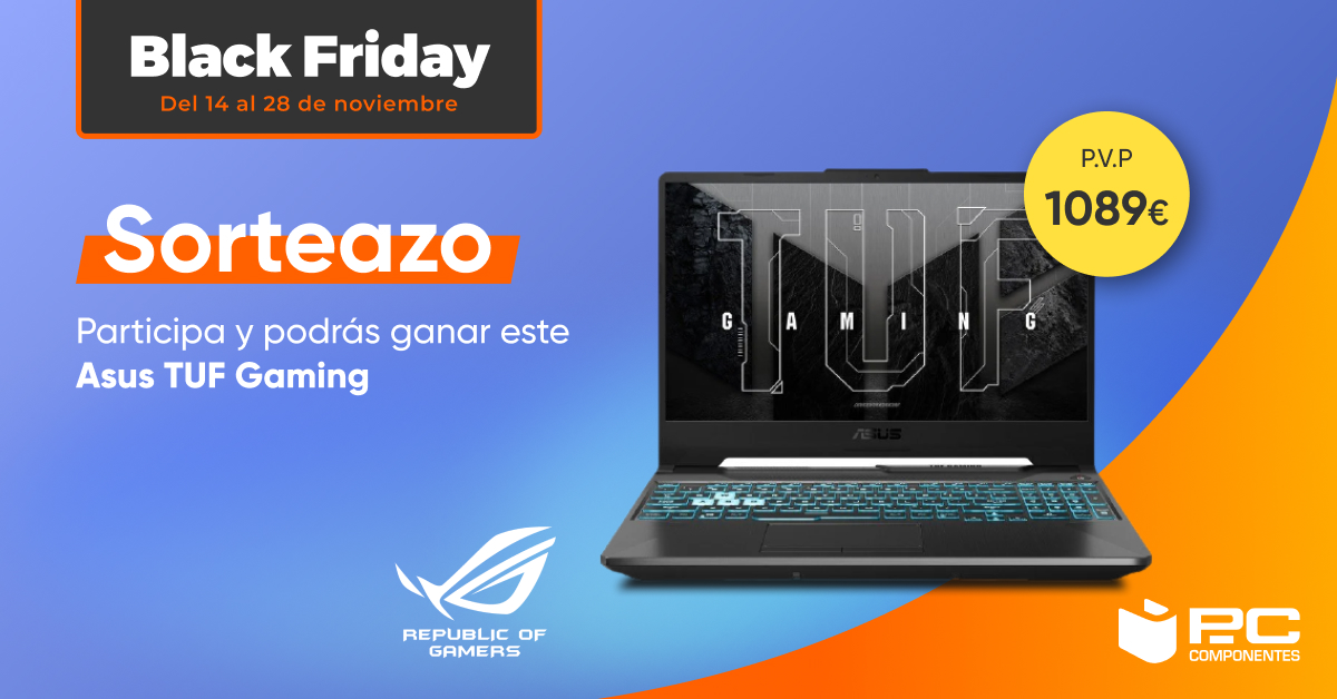 pccomponentes's tweet image. 🚀¡SORTEAZO EXPRÉS!🚀 ¡Hasta las 23:59!

🔥¡Llévate un portátil gaming @ASUSROGES valorado en 1089€ por nuestro Black Friday!

- RT🔃 y sigue a @pccomponentes 
- Comenta con #BlackFridayPcComponentesASUS diciendo con qué juego lo estrenarías

🗨️¡Comenta las veces que quieras!