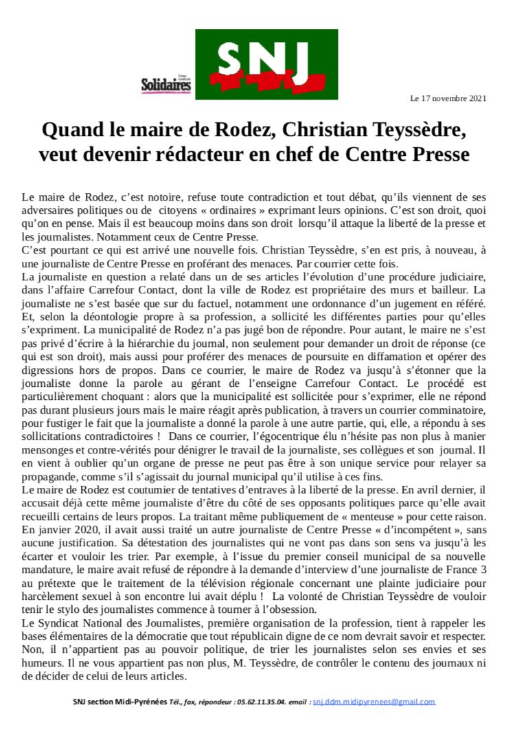 aparayre's tweet photo. Une insupportable escalade. #rodez #aveyron ⁦@CPAveyron⁩ ⁦⁩  ⁦@F3Occitanie⁩ ⁦⁦@totem_radio⁩ https://t.co/wWSaR8CCEo