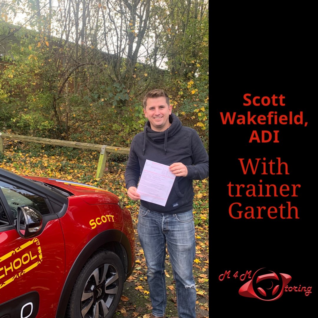 m4motoring's tweet photo. Huge Congratulations to Scott Wakefield! Passing his ADI 3 in Gloucester with trainer Gareth

You can train to become an Approved Driving Instructor by calling M 4 Motoring Driving School on 0333 456 5455 or texting 07519 268 317 https://t.co/FWIocPz2Rx
