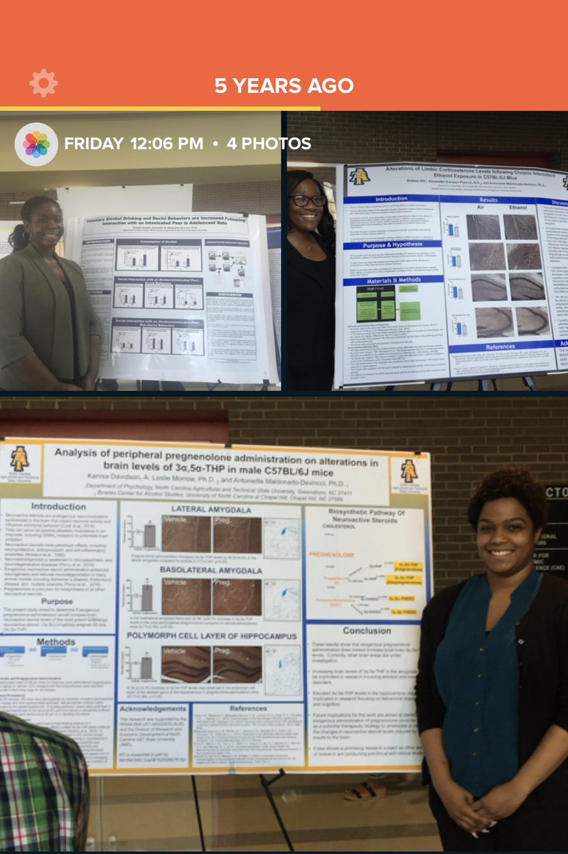 neurotonimd's tweet photo. I miss these women! 

Very first UG in my lab all now grad students!

Clinical PhD student 
GSU Gerontology Masters
UAB Neuroscience PhD student 

⁦@NeuroMDLab1⁩ produces #ScholarsOfColor that will impact the 🌎 https://t.co/xNn3r1yJsQ