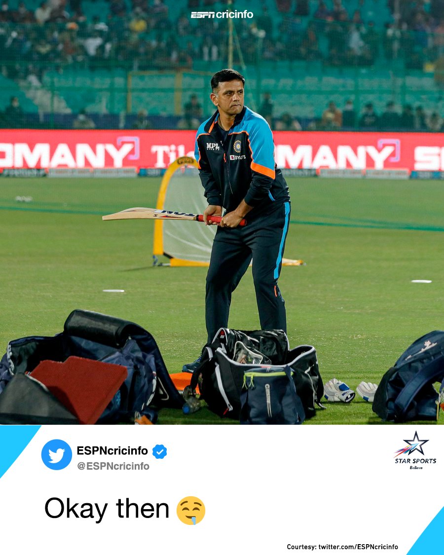 StarSportsIndia's tweet photo. That stance… 🥵

#INDvNZ #BelieveInBlue #RahulDravid https://t.co/0l40V6V3au
