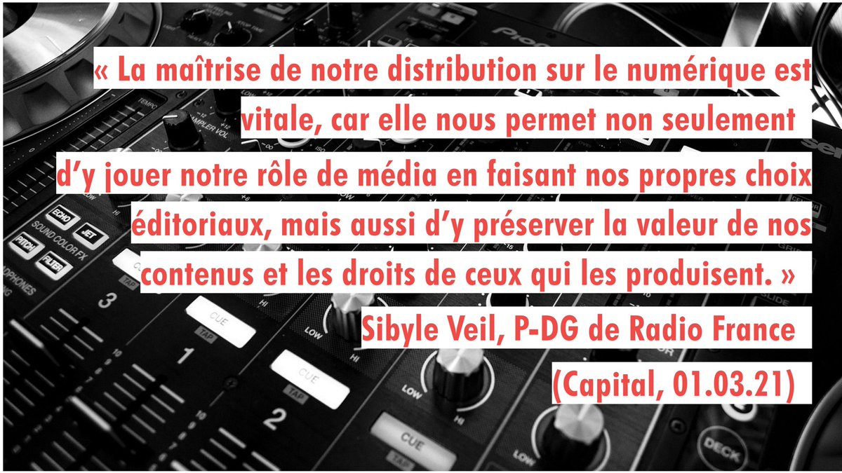 [#DMBBC 🎙️] "La maîtrise de notre distribution sur le numérique est vitale, elle nous permet d'y jouer notre rôle de média en faisant nos propres choix éditoriaux" - <a href="/SibyleVeil/">Sibyle Veil</a>, PDG de <a href="/radiofrance/">Radio France</a> #MBADMB <a href="/MBADMB/">mbadmb</a>