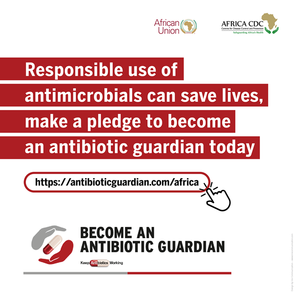 AfricaCDC's tweet photo. Handle antimicrobials with care. Responsible use of antimicrobials can save lives & protect Africa. We are pleased to introduce to you our #antibioticguardian page, choose a pledge to become an antibiotic guardian today.https://t.co/gupz78Qhv5 #StopsuperbugsAfrica #AfricaWAAW2021 https://t.co/Ci49Y2ihFD