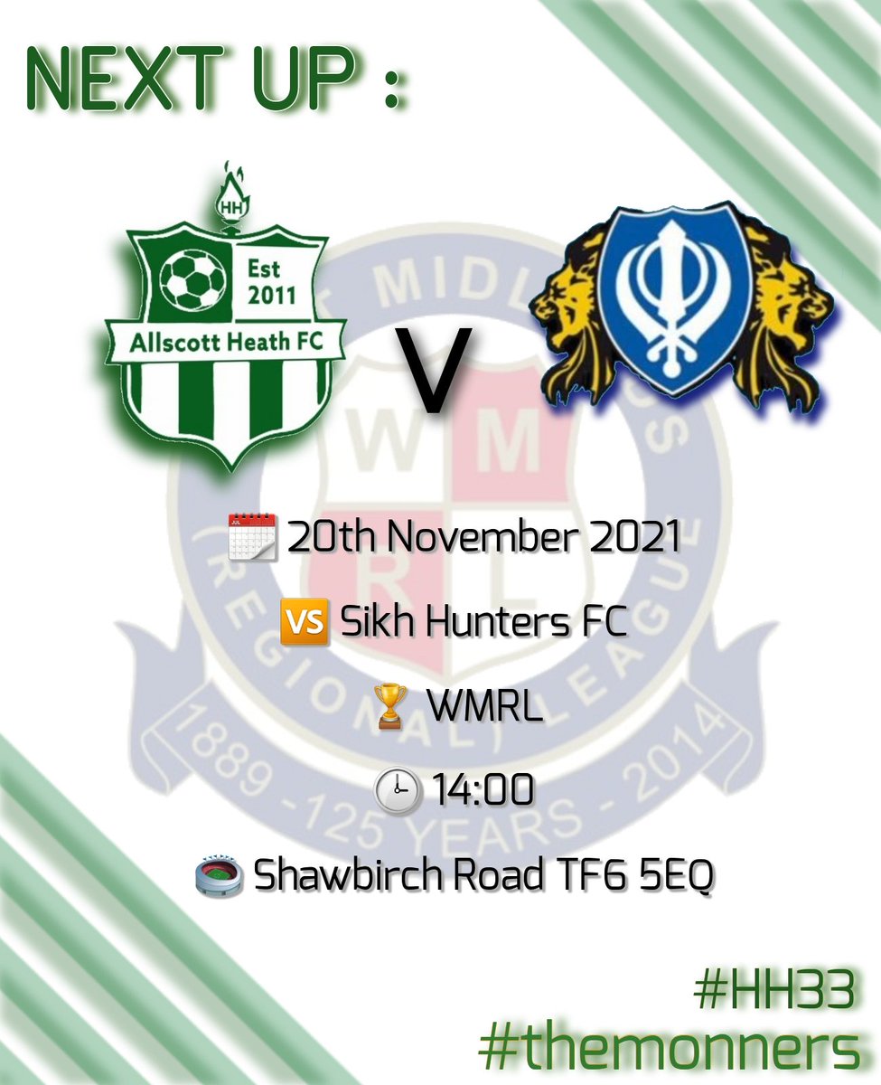 AllscottHeathFC's tweet photo. UP NEXT:-
This Saturday we are at home again as we look to get back on track as we face
@SHFC1964
Get down to support the lads
💷 £4 Adults/ £2 Conncessions
☕ Refreshments Available
#themonners
#HH33
🟢⚪🟢 https://t.co/TTnTxT7tZA