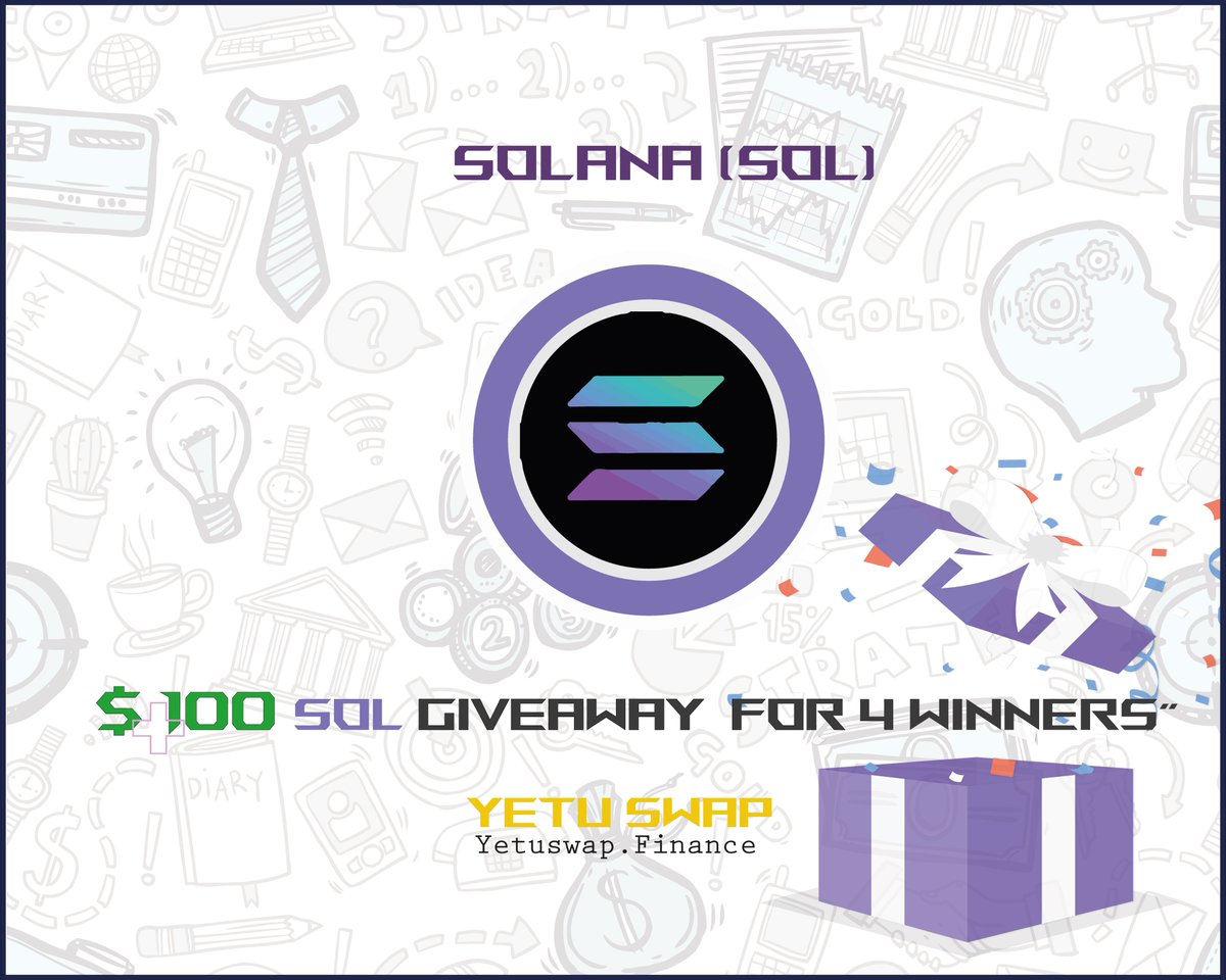 yetuswap's tweet photo. To celebrate the listing of $SOL on YETU Pools, we will #giveaway $ 100 worth of $SOL to 4 winners ( $25 each) in the next 3 days. 

Join: https://t.co/QnXZqUmg9R
Follow: @yetuswap @solana @YetuNfts 
Like, RT this post &amp; tag 3 friends 
Submit your BEP20 wallet.

Good luck! https://t.co/PZj6uZdCTU