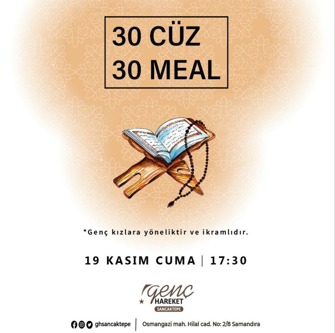 Kitabımiz Kur'an ı Kerim'i okumaya, anlamaya, düşünüp,tefekkür etmeye var mısınız ? 1. Cüzün mealini okumaya devam ediyoruz derslerimize davetlisiniz.