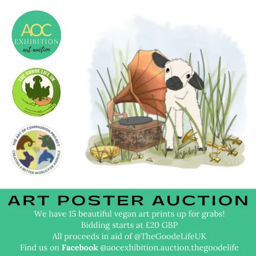 Vegan art poster auction NOW on!!
#veganart #artprints #artfortheanimals