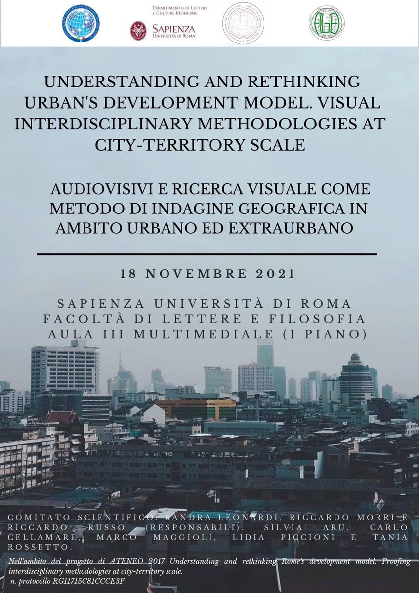 Giornata di studi sui temi della ricerca visuale in geografia #geovisul #visuale #geografiavisuale #publicgeography #geografivisuali