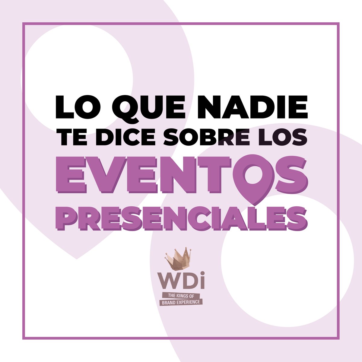 GrupoWDI's tweet photo. Ahí os lanzamos un datazo que nadie te dice sobre los eventos presenciales. Podéis hacer lo que queráis, pero nosotros recomendamos contar con unos 👉Kings👈 que controlen de análisis y seguimientos. #GrupoWDi #WeDidIt #Kingness #BrandExperience #Eventos #Análisis https://t.co/ApT6xz0njb