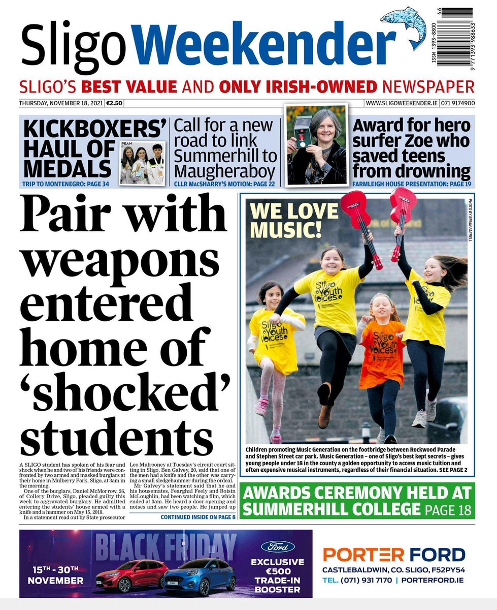 The Sligo Weekender is online and in shops now! Here's a look at this week's front page. SUPPORT YOUR LOCAL NEWSPAPER – PICK UP THE SLIGO WEEKENDER TODAY You can buy the Sligo Weekender online here: pressreader.com/ireland/sligo-…